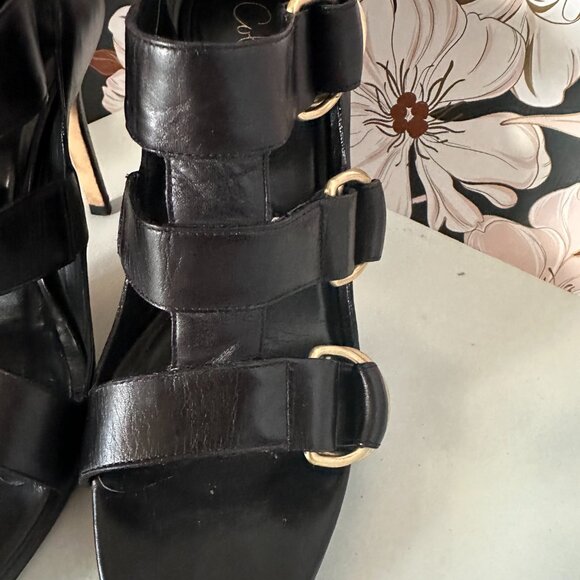 Cole Hann Black 4in Heels with 3 Adjustable straps w/ Open top-Size 8 - Picture 4 of 8